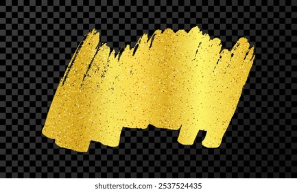 Scribble with a gold marker. Doodle style scribble. Gold hand drawn design element on dark transparent background. Vector illustration