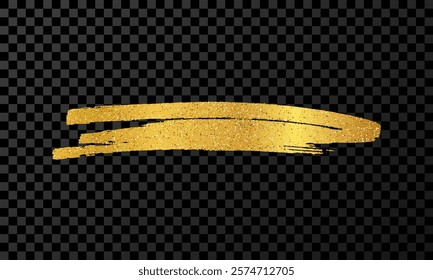 Scribble with a gold marker. Doodle style scribble. Gold hand drawn design element on dark transparent background. Vector illustration