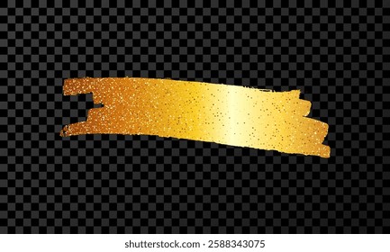 Scribble with a gold marker. Doodle style scribble. Gold hand drawn design element on dark transparent background. Vector illustration