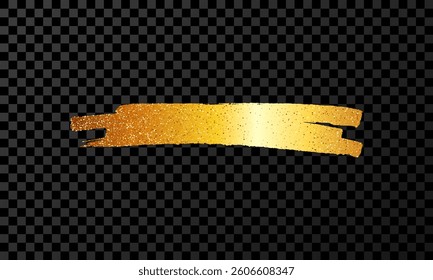Scribble with a gold marker. Doodle style scribble. Gold hand drawn design element on dark transparent background. Vector illustration