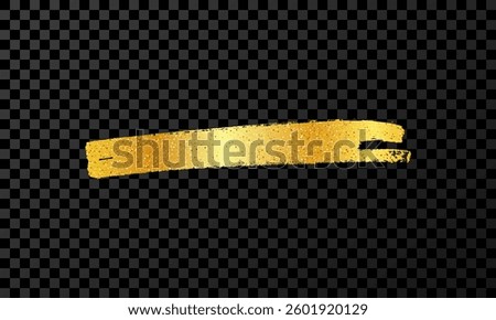 Scribble with a gold marker. Doodle style scribble. Gold hand drawn design element on dark transparent background. Vector illustration
