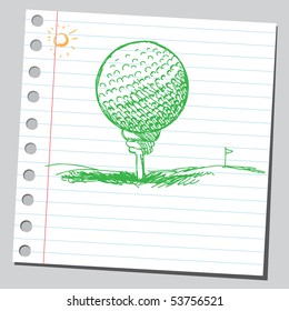 Scribble golf ball