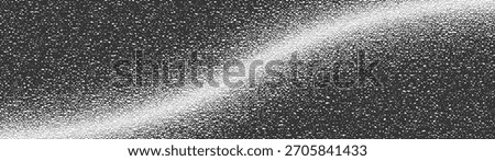 Scribble graphic halftone pattern smooth diagonal curved structure ultra wide 32:9 aspect ratio black white vector abstract background. Hand drawn rough messy lines panoramic ultrawide grungy texture