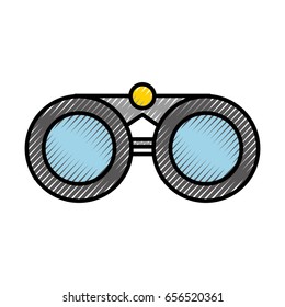 scribble grey binoculars cartoon