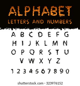 Scribble Halloween Font. Capital letters English alphabet