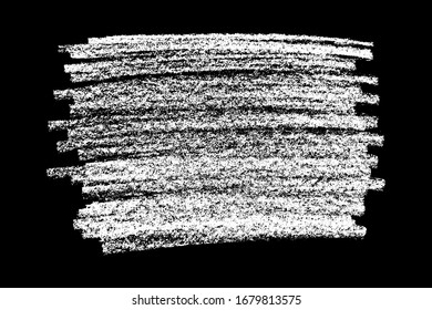 Scribble hand drawn in chalk on black background. Monochrome stain element. Digitally generated image. Vector illustration, Eps 10.