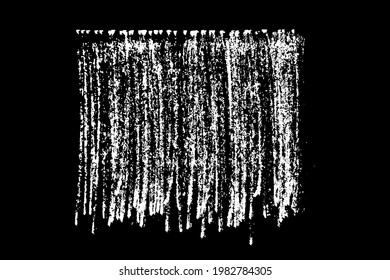 Scribble hand drawn in chalk on black background. Monochrome stain element. Digitally generated image. Vector illustration, Eps 10.