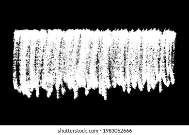 Scribble hand drawn in chalk on black background. Monochrome stain element. Digitally generated image. Vector illustration, Eps 10.