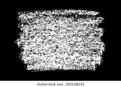 Scribble hand drawn in chalk on black background. Monochrome stain element. Digitally generated image. Vector illustration, Eps 10.