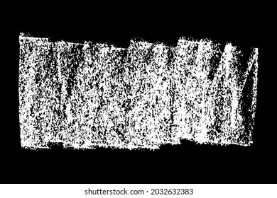 Scribble hand drawn in chalk on black background. Monochrome stain element. Digitally generated image. Vector illustration, Eps 10.