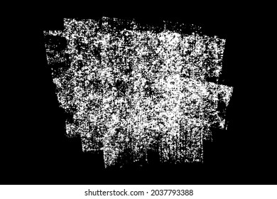 Scribble hand drawn in chalk on black background. Monochrome stain element. Digitally generated image. Vector illustration, Eps 10.