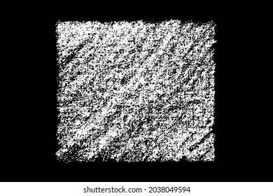 Scribble hand drawn in chalk on black background. Monochrome stain element. Digitally generated image. Vector illustration, Eps 10.
