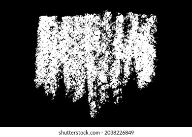 Scribble hand drawn in chalk on black background. Monochrome stain element. Digitally generated image. Vector illustration, Eps 10.