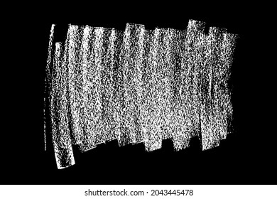 Scribble hand drawn in chalk on black background. Monochrome stain element. Digitally generated image. Vector illustration, Eps 10.