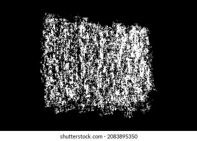 Scribble hand drawn in chalk on black background. Monochrome stain element. Digitally generated image. Vector illustration, Eps 10.
