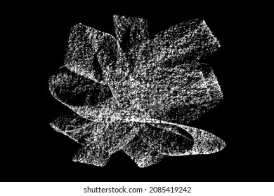 Scribble hand drawn in chalk on black background. Monochrome stain element. Digitally generated image. Vector illustration, Eps 10.