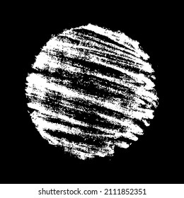 Scribble hand drawn in chalk on black background. Monochrome stain element. Digitally generated image. Vector illustration, Eps 10.