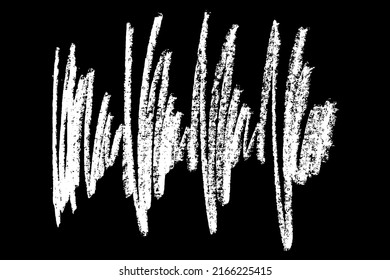Scribble hand drawn in chalk on black background. Monochrome stain element. Digitally generated image. Vector illustration, Eps 10.