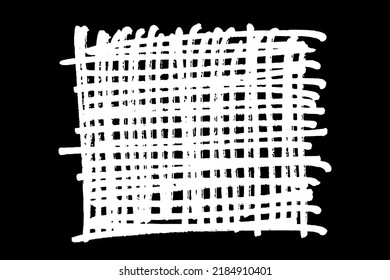 Schriftzeichen, handgezeichnet in Kreide auf schwarzem Hintergrund. Monochrome Färbeelemente. Digitales Bild. Vektorgrafik, Eps10.