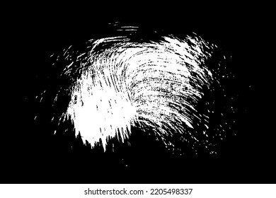 Scribble hand drawn in chalk on black background. Monochrome stain element. Digitally generated image. Vector illustration, Eps 10.