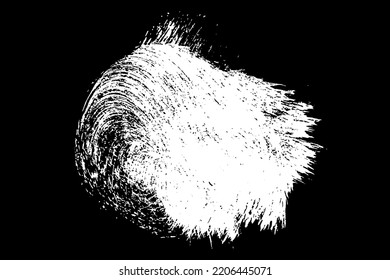 Scribble hand drawn in chalk on black background. Monochrome stain element. Digitally generated image. Vector illustration, Eps 10.