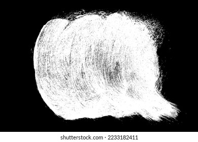 Scribble hand drawn in chalk on black background. Monochrome stain element. Digitally generated image. Vector illustration, Eps 10.
