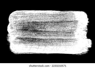 Scribble hand drawn in chalk on black background. Monochrome stain element. Digitally generated image. Vector illustration, Eps 10.
