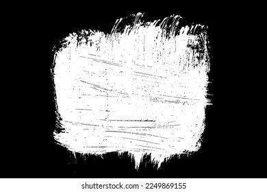 Scribble hand drawn in chalk on black background. Monochrome stain element. Digitally generated image. Vector illustration, Eps 10.