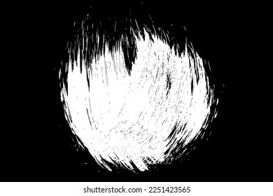 Scribble hand drawn in chalk on black background. Monochrome stain element. Digitally generated image. Vector illustration, Eps 10.