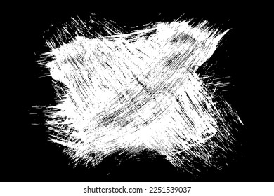 Scribble hand drawn in chalk on black background. Monochrome stain element. Digitally generated image. Vector illustration, Eps 10.