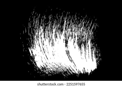 Scribble hand drawn in chalk on black background. Monochrome stain element. Digitally generated image. Vector illustration, Eps 10.