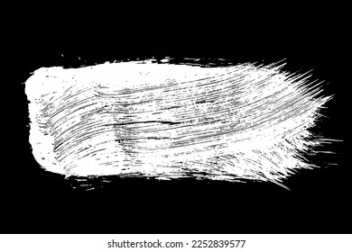 Scribble hand drawn in chalk on black background. Monochrome stain element. Digitally generated image. Vector illustration, Eps 10.
