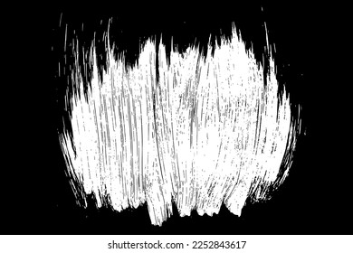 Scribble hand drawn in chalk on black background. Monochrome stain element. Digitally generated image. Vector illustration, Eps 10.