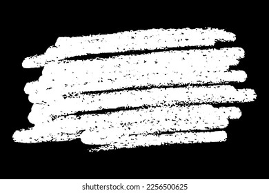 Scribble hand drawn in chalk on black background. Monochrome stain element. Digitally generated image. Vector illustration, Eps 10.