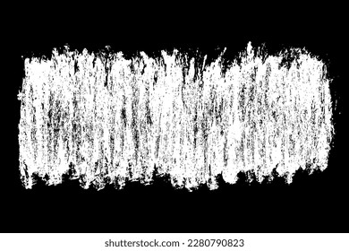 Scribble hand drawn in chalk on black background. Monochrome stain element. Digitally generated image. Vector illustration, Eps 10.
