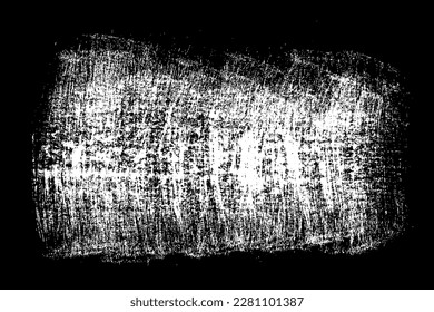 Scribble hand drawn in chalk on black background. Monochrome stain element. Digitally generated image. Vector illustration, Eps 10.