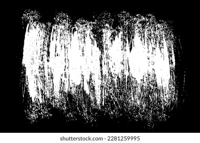 Scribble hand drawn in chalk on black background. Monochrome stain element. Digitally generated image. Vector illustration, Eps 10.