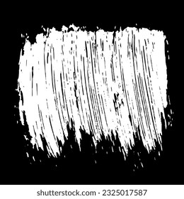 Scribble hand drawn in chalk on black background. Monochrome stain element. Digitally generated image. Vector illustration, Eps 10.