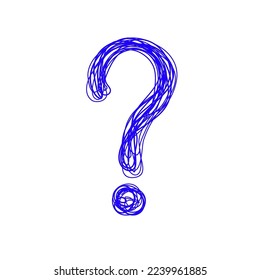 scribble hand drawn doodle question marks