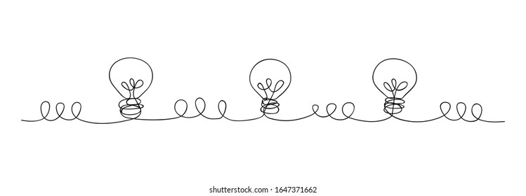 Scribble hand drawn light bulb icon with concept of idea. Vector illustration  isolated on white background
