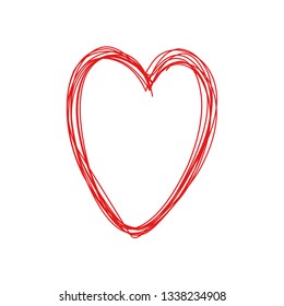 Scribble. Handwritten. Lines. Heart, infinity. Entangled. For your design.