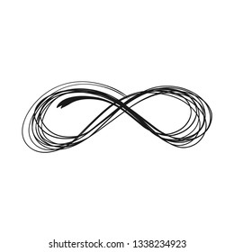 Scribble. Handwritten. Lines. Heart, infinity. Entangled. For your design.