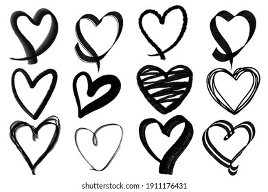 scribble heart shaped doodle clipart