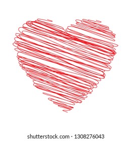 Scribble Heart vector