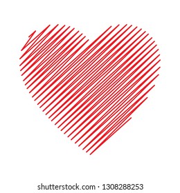 Scribble Heart vector