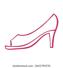 Scribble high heels woman's shoe Perfect for decorate a shoe store, glamorous parties or a fashion blog