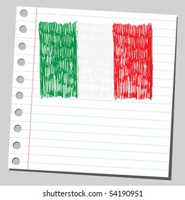 Scribble Italian flag