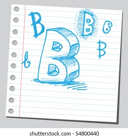 Scribble letter B