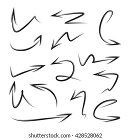 scribble line arrows