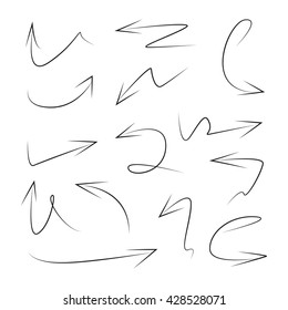 scribble line arrows